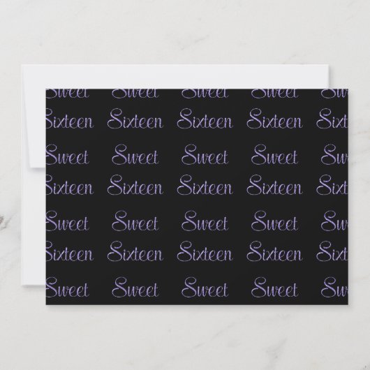 Sweet Sixteen 16 Lavendel Glitter Glam Kaart (Achterkant)