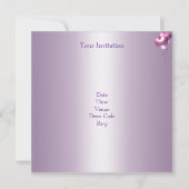 Sweet Sixteen 16 Paarse Mauve Butterfly Birthday Kaart (Achterkant)