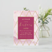 Sweet sixteen, 16e anniversaire Invitation Gold Gi (Debout devant)