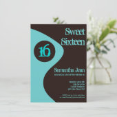 sweet sixteen 16e anniversaire Invitations (Debout devant)
