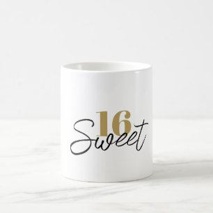 Sweet Sixteen 16e verjaardag 16 jaar cadeau favori Koffiemok