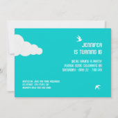 Sweet sixteen Anniversaire invitation (Dos)