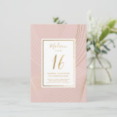 Sweet sixteen Anniversaire Invitation - Moderne, R (Debout devant)