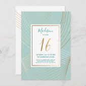 Sweet sixteen Anniversaire Invitation - Moderne, T (Devant / Derrière)