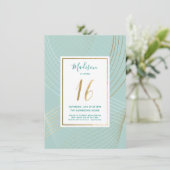 Sweet sixteen Anniversaire Invitation - Moderne, T (Debout devant)