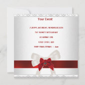 Sweet sixteen Anniversaire Invitation Rouge Blanc  (Dos)