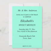 Sweet sixteen, Beach Party Invitation (Dos)
