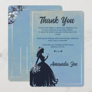 Sweet Sixteen bedankje Kaart