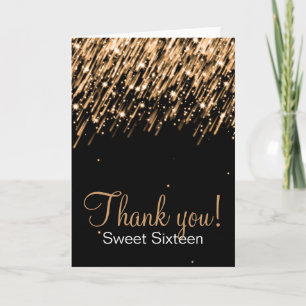 Sweet Sixteen Bedankt Falling Stars Gold