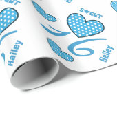 Sweet Sixteen Birthday 16 STIPPEN Eigen naam V09 Cadeaupapier (Rol Hoek)