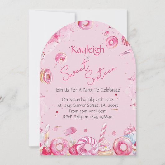 Sweet Sixteen Birthday Party Invitation (Devant)