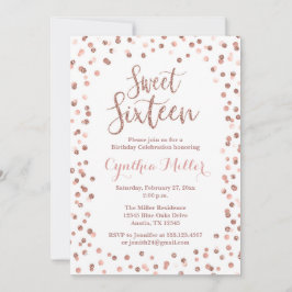 Sweet Sixteen Birthday Roos Gold Kaart