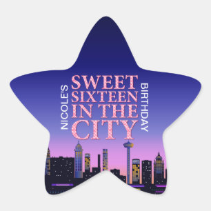 Sweet Sixteen Birthday Specialized Star Stickers