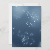 Sweet sixteen bleu foncé étoilé Invitation d'anniv (Dos)