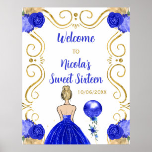 Sweet Sixteen Blonde Princess Royal Blue Welkom Poster