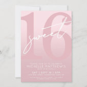 Sweet Sixteen Blush Pink 16e verjaardag Kaart (Voorkant)