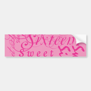 Sweet Sixteen Bumpersticker