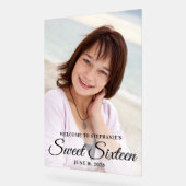 Sweet sixteen de script noir élégant photo (Angle)
