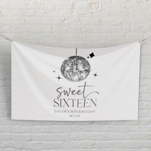 Sweet Sixteen Disco Bal 16e Verjaardagsfeestje Spandoek