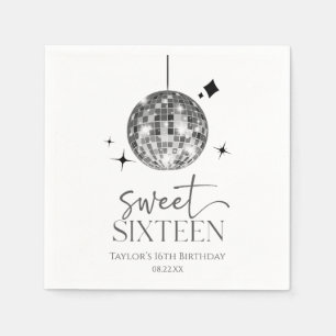 Sweet Sixteen Disco Ball 16e verjaardagsfeestje Servet