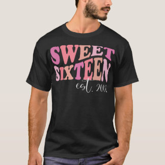 Sweet Sixteen Est 2008 Leuk T-shirt voor Daugh