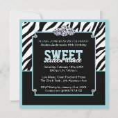 Sweet sixteen flamboyant Invitation de fête d'anni (Devant)