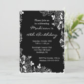 Sweet sixteen floral tendance Invitation d'anniver (Debout devant)