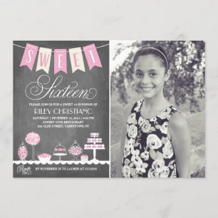 Sweet Sixteen Foto   Birthday Kaart
