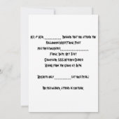 Sweet sixteen Halloween Costume Fête Invitation (Dos)