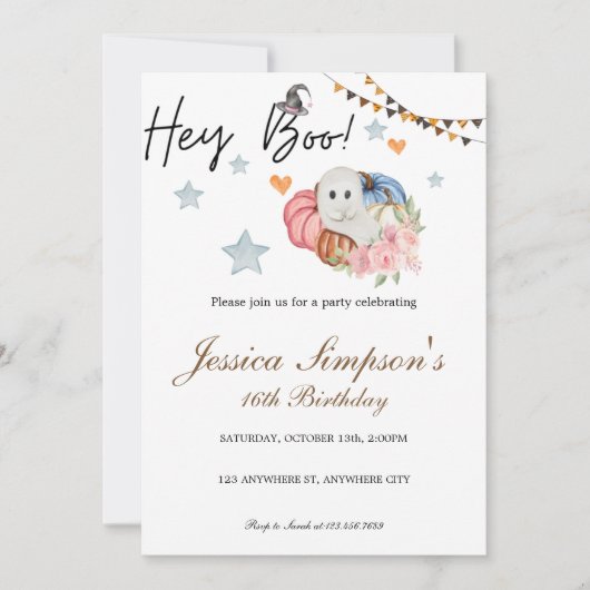 Sweet sixteen Invitation d'anniversaire (Devant)