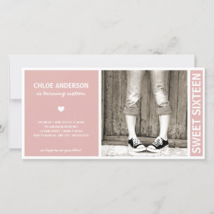 SWEET SIXTEEN INVITATION D'ANNIVERSAIRE