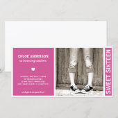 SWEET SIXTEEN | INVITATION D'ANNIVERSAIRE (Devant / Derrière)