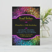 Sweet sixteen invitation d'anniversaire, Style dis (Debout devant)