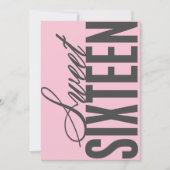 Sweet sixteen| Invitation de fête d'anniversaire r (Devant)