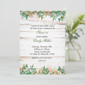Sweet Sixteen Invitation Greenery Rustic Kaart (Staand voorkant)