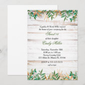 Sweet Sixteen Invitation Greenery Rustic Kaart (Voorkant / Achterkant)