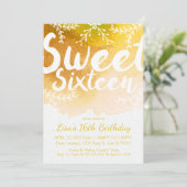 Sweet sixteen, Invitations d'aquarelle jaune (Debout devant)