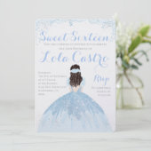 SWEET SIXTEEN INVITE KAART (Staand voorkant)