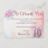 Sweet sixteen Merci Note (Devant)