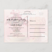 Sweet sixteen moderne Invitation Fleur d'anniversa (Dos)