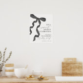 Sweet sixteen noir Bow Affiche de bienvenue d'anni (Cuisine)