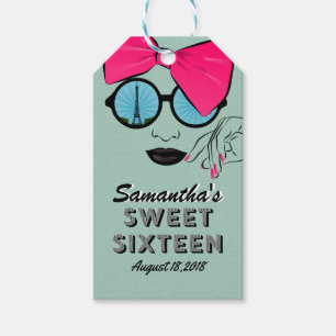 Sweet Sixteen Paris Theme Birthday Gift Label Cadeaulabel