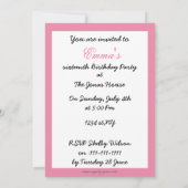 Sweet Sixteen-partij Uitnodiging (Achterkant)