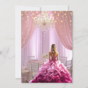 Sweet Sixteen Party Ballroom Sparkling Chandelier Kaart