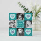 SWEET SIXTEEN PHOTO ANNIVERSAIRE INVITATION (Debout devant)