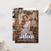 Sweet sixteen photo Invitation (Devant/Arrière en situation)