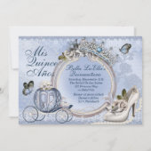 Sweet sixteen Quinceanera Invitations d'anniversai (Dos)