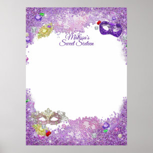 Sweet Sixteen, Quinceanera, Maskerade Aanmelden Poster