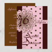 Sweet sixteen Retro Polka Dot Invitation - Cust. (Devant / Derrière)