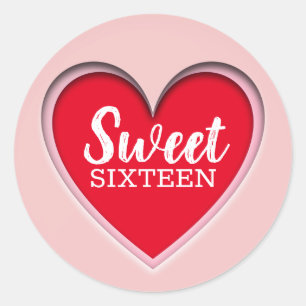 Sweet Sixteen Ronde Sticker